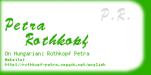 petra rothkopf business card